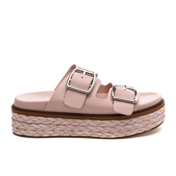 NWT J/SLIDES BONNIE Light Pink Leather Sandal - Picture 2 of 15